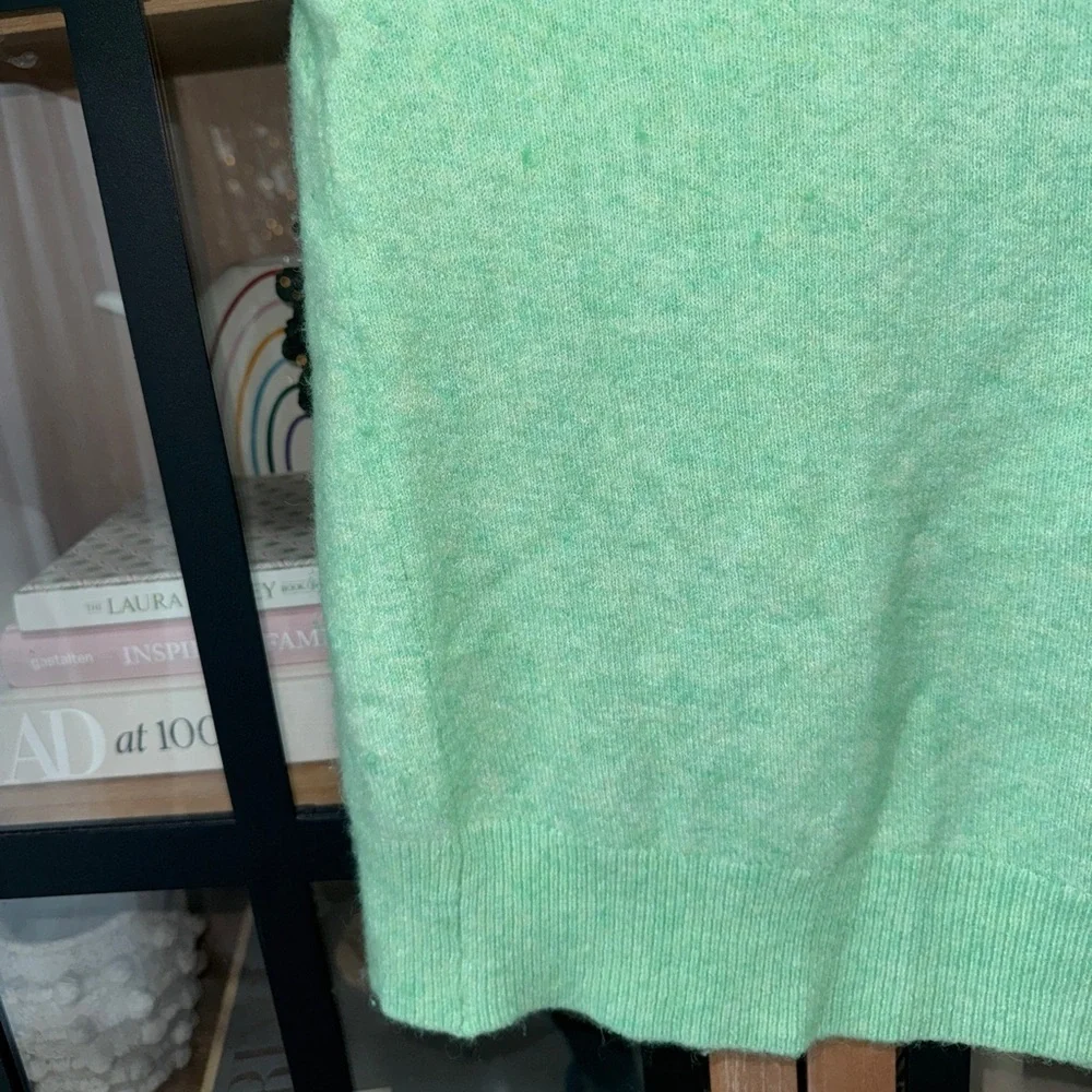 J. Crew wool Rollneck Sweater alpaca Supersoft Yarn mock BD613 Mint Green